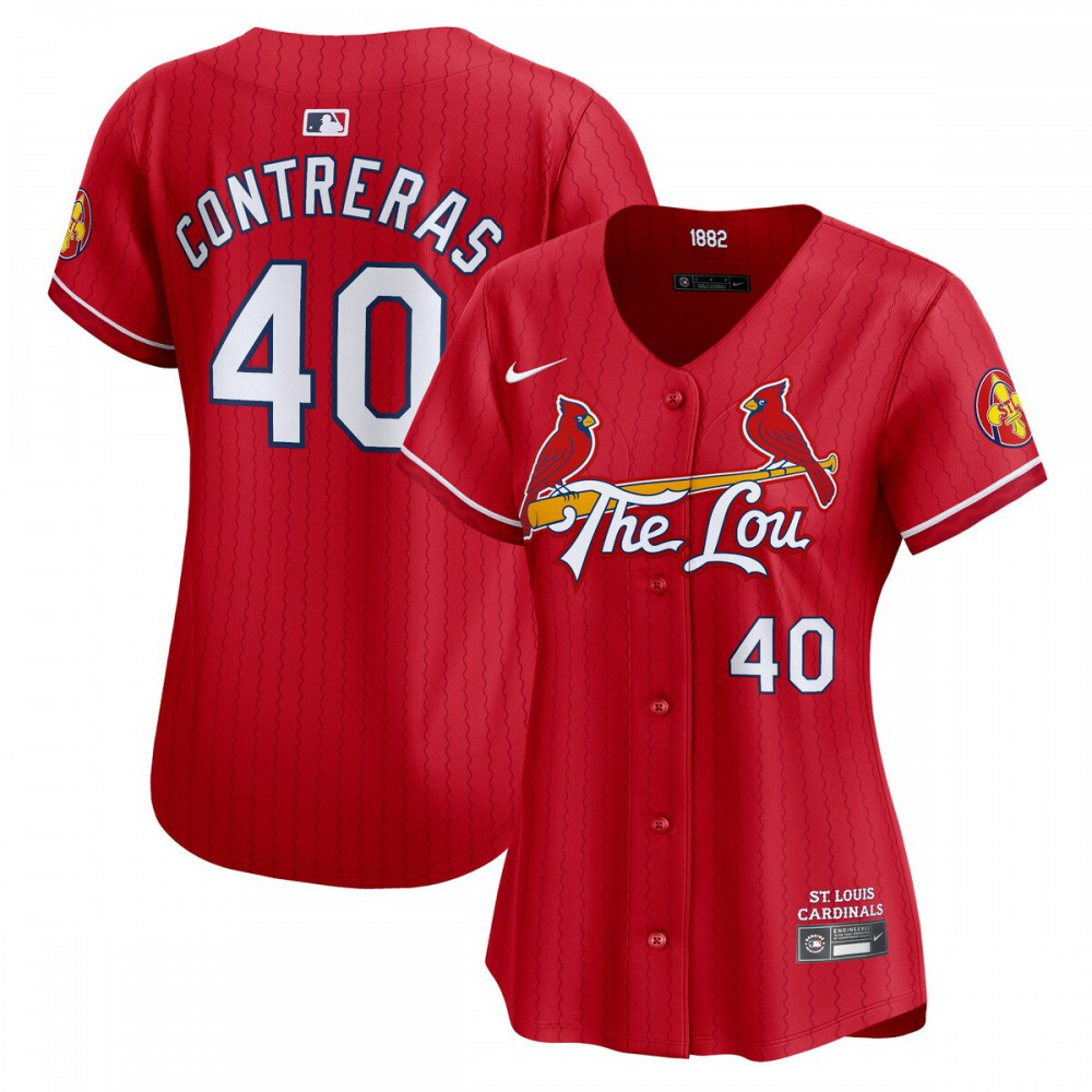 Willson Contreras St. Louis Cardinals Women's 2024 City Connect Limited Player Jersey - Red-Pro Kit Vault | Brand New 26/27 Sports Jerseys